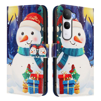 Christmas Series Buckle Leather Phone Case with Hand Strap, For vivo Y400 5G, For vivo V60 5G