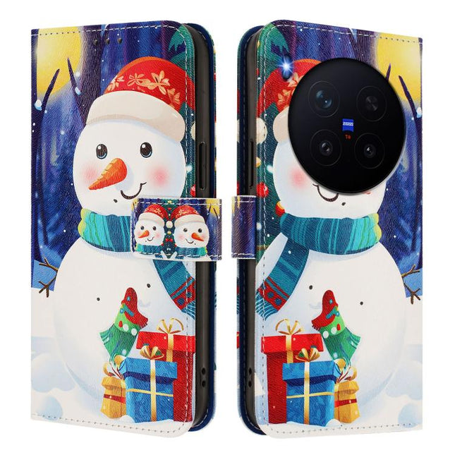 Christmas Series Buckle Leather Phone Case with Hand Strap, For vivo X300 Pro 5G, For vivo X300 5G, For vivo Y31 5G Global, For vivo V60 Lite 5G Global