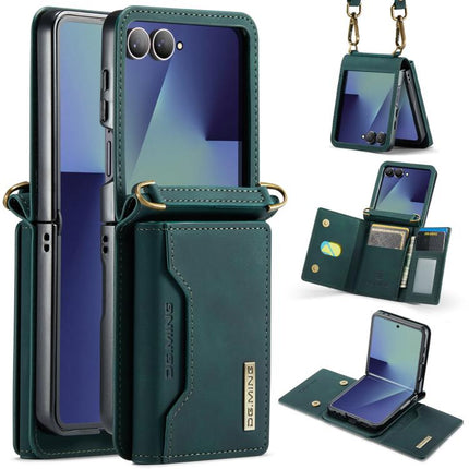 DG.MING M2 Series 3-Fold Multi Card Bag hybrid Magnetic Phone Case with Long Lanyard, For Galaxy Z Fold8 Ultra 5G, For Galaxy Z Fold7 5G, For Samsung Galaxy Z Flip7 5G