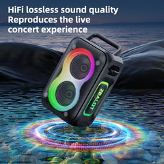 Zealot PT02 60W Portable Outdoor RGB Colorful Light Stereo Bluetooth Speaker