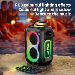 Zealot PT02 60W Portable Outdoor RGB Colorful Light Stereo Bluetooth Speaker