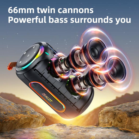 Zealot MP1 60W Portable Outdoor RGB Bluetooth Speaker