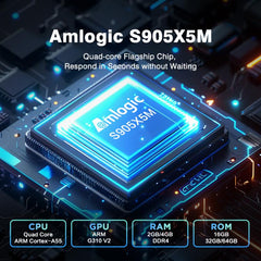 Tanix TX5 Plus Android 14 Smart TV Box with Remote Control, Amlogic S905X5M Quad-Core