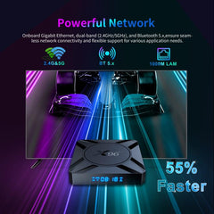 X96 M300 Android 14 Smart TV Box with Remote Control, Amlogic S905X5M Quad-Core