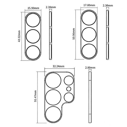 XDcase Titanium Alloy Hollow Camera Lens Protector, For Samsung Galaxy Z Fold7 5G, For Samsung Galaxy S25 5G, For Samsung Galaxy S25+ 5G, For Samsung Galaxy S25 Ultra 5G, For Samsung Galaxy Z Fold6 5G, For Samsung Galaxy S24 Ultra 5G                   ...