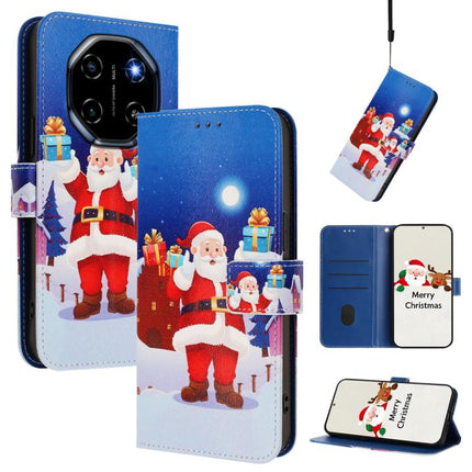 Christmas Series Buckle Leather Phone Case with Hand Strap, For Blackview SHARK 6