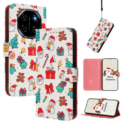 Christmas Series Buckle Leather Phone Case with Hand Strap, For Blackview SHARK 6