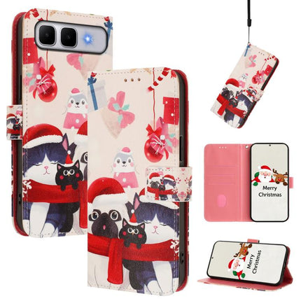 Christmas Series Buckle Leather Phone Case with Hand Strap, For Infinix Hot 60i 5G / Tecno Spark Go 5G, For Infinix Smart 10 Plus 4G