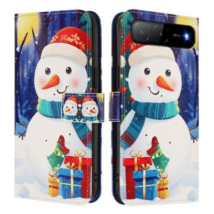 Christmas Series Buckle Leather Phone Case with Hand Strap, For Infinix Hot 60i 5G / Tecno Spark Go 5G, For Infinix Smart 10 Plus 4G