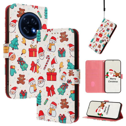 Christmas Series Buckle Leather Phone Case with Hand Strap, For OPPO Find X9, For OPPO A6 GT 5G, For OPPO Find X9 Pro, For OPPO K13 Turbo 5G