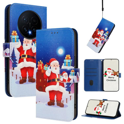 Christmas Series Buckle Leather Phone Case with Hand Strap, For Honor Magic8 Pro, For Honor Magic8, For Honor Play 70 Plus, For Honor X5c Plus