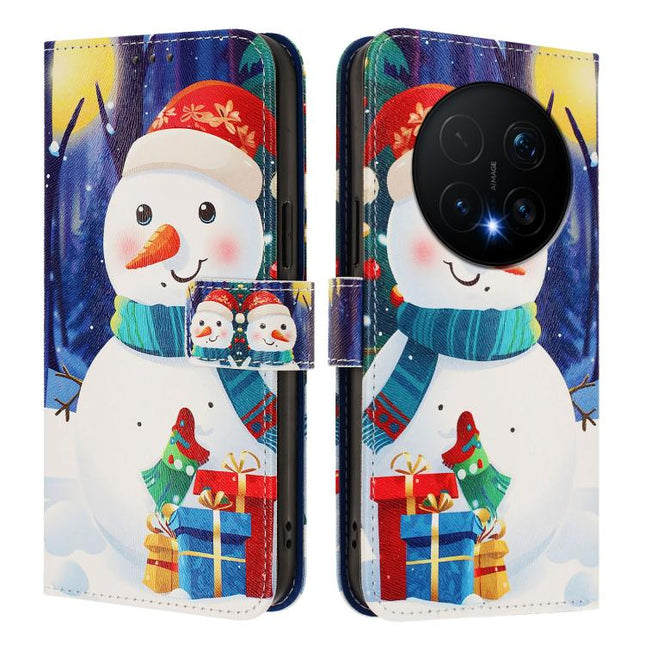 Christmas Series Buckle Leather Phone Case with Hand Strap, For Honor Magic8 Pro, For Honor Magic8, For Honor Play 70 Plus, For Honor X5c Plus