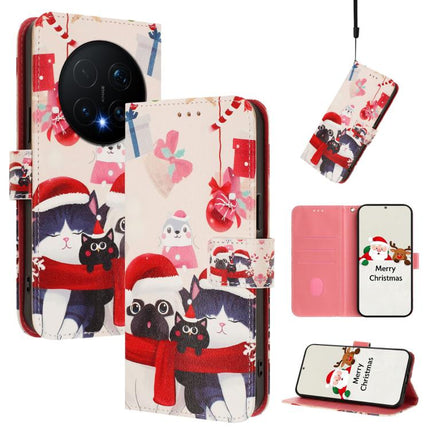 Christmas Series Buckle Leather Phone Case with Hand Strap, For Honor Magic8 Pro, For Honor Magic8, For Honor Play 70 Plus, For Honor X5c Plus