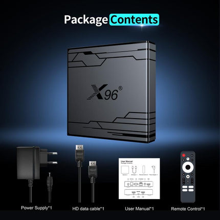 X96 NEX 4K Android 14 Smart TV Box with Remote Control, Amlogic S905Y5 Quad Core, 2GB+16GB, 4GB+32GB