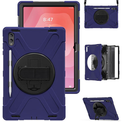 Rotatable Holder Silicone Hybrid PC Tablet Case with Shoulder Strap, For Samsung Galaxy Tab S11 Ultra