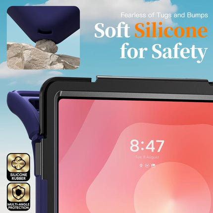 Rotatable Holder Silicone Hybrid PC Tablet Case with Shoulder Strap, For Samsung Galaxy Tab S11 Ultra