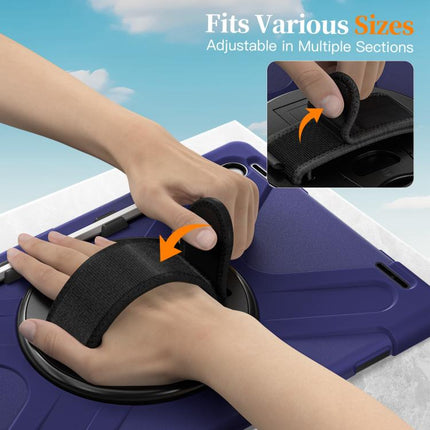 Rotatable Holder Silicone Hybrid PC Tablet Case with Shoulder Strap, For Samsung Galaxy Tab S11 Ultra