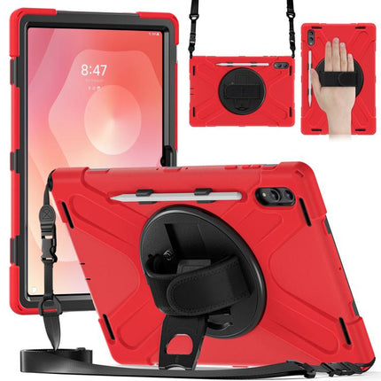 Rotatable Holder Silicone Hybrid PC Tablet Case with Shoulder Strap, For Samsung Galaxy Tab S11 Ultra