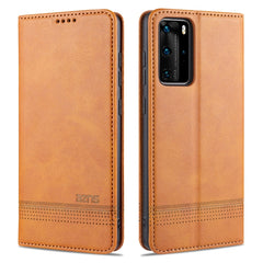 AZNS Magnetic Calf Texture Horizontal Flip Leather Case with Card Slots & Holder & Wallet, For OPPO A91, For Huawei P40, For Huawei P40 Pro, For Samsung Galaxy S10