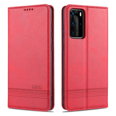 AZNS Magnetic Calf Texture Horizontal Flip Leather Case with Card Slots & Holder & Wallet, For OPPO A91, For Huawei P40, For Huawei P40 Pro, For Samsung Galaxy S10