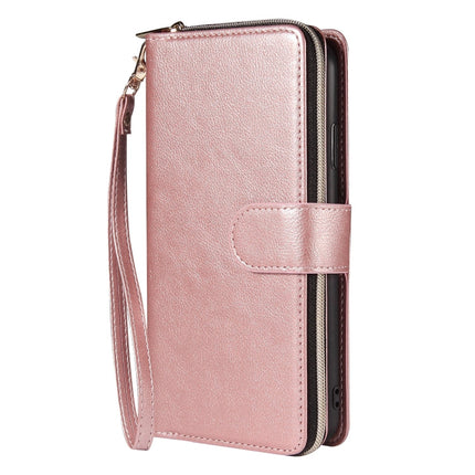 Zipper Wallet Bag Horizontal Flip PU Leather Case with Holder & 9 Card Slots & Wallet & Lanyard & Photo Frame, For iPhone XR, For iPhone XS Max