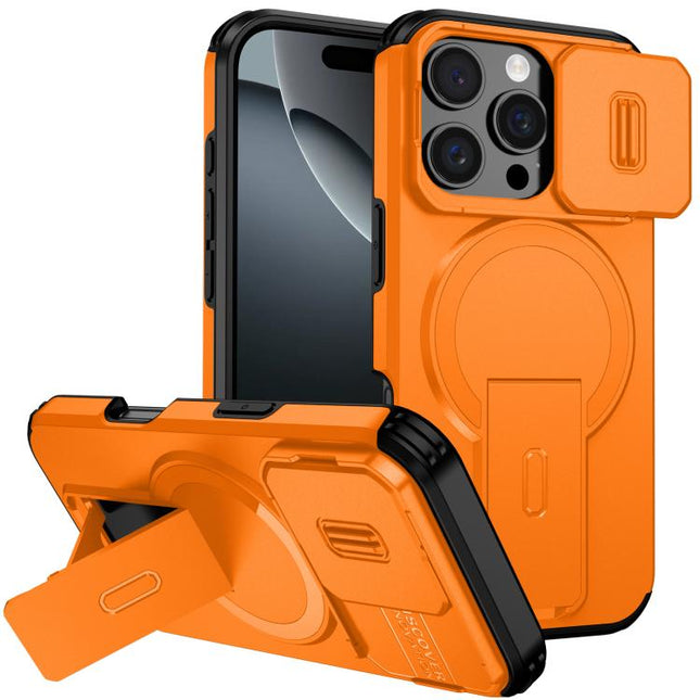 Sliding Camshield MagSafe Holder Phone Case, For iPhone 16 Pro, For iPhone 16 Plus, For iPhone 16