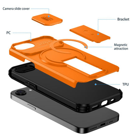 Sliding Camshield MagSafe Holder Phone Case, For iPhone 17e / 16e, For iPhone 17 Pro Max, For iPhone 17 Pro