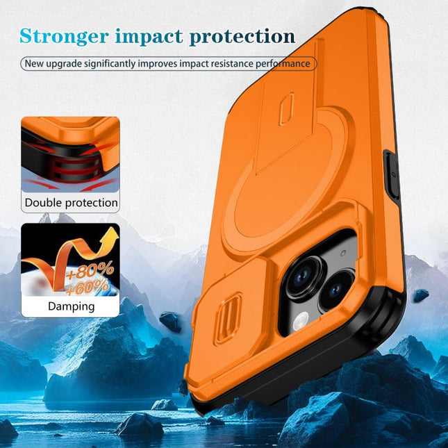 Sliding Camshield MagSafe Holder Phone Case, For iPhone 15, For iPhone 14 / 13, For iPhone 14 Pro