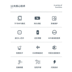 M60 8D Surround Sound Wireless Neck-mounted 5.1 Bluetooth Earphone Support TF Card MP3 Mode