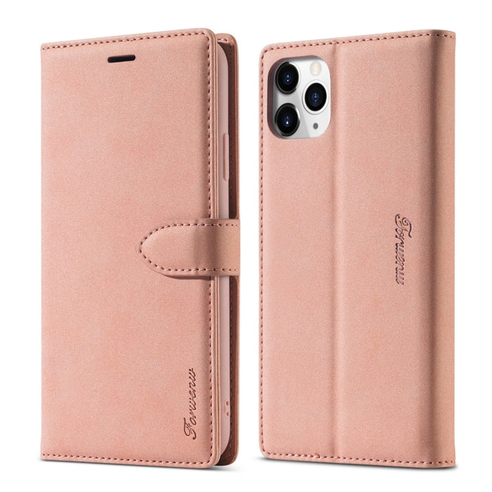 Forwenw F1 Series Matte Strong Magnetism Horizontal Flip Leather Case with Holder & Card Slots & Wallet & Photo Frame, For iPhone 11 Pro, For iPhone 11 Pro Max, For iPhone 12, For iPhone 12 Mini, For iPhone 12 Pro, For iPhone 12 Pro Max