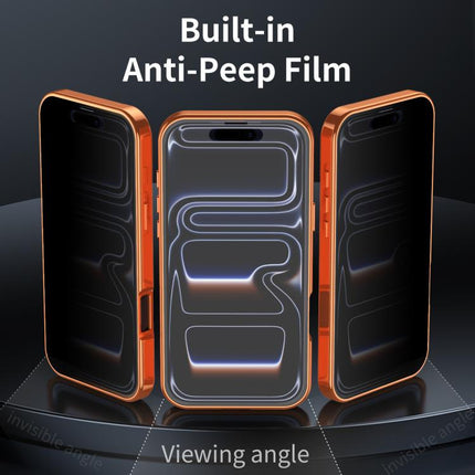 Privacy Screen Film Full Cover MagSafe Holder Phone Case, For iPhone 17 Pro Max, For iPhone 17 Pro