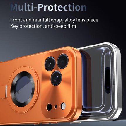 Privacy Screen Film Full Cover MagSafe Holder Phone Case, For iPhone 17 Pro Max, For iPhone 17 Pro