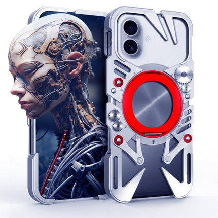 Rotating Bracket MagSafe Hollow Metal Phone Case with Lanyard, For iPhone 17e / 16e, For iPhone 17 Pro Max, For iPhone 17 Pro, For iPhone 17, For iPhone 16 Pro Max, For iPhone 16 Pro, For iPhone 16 Plus, For iPhone 16