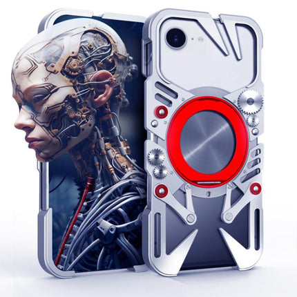 Rotating Bracket MagSafe Hollow Metal Phone Case with Lanyard, For iPhone 17e / 16e, For iPhone 17 Pro Max, For iPhone 17 Pro, For iPhone 17, For iPhone 16 Pro Max, For iPhone 16 Pro, For iPhone 16 Plus, For iPhone 16