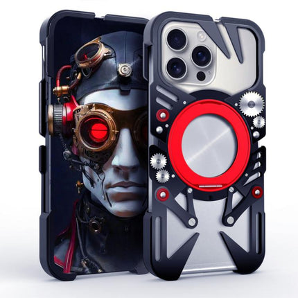 Rotating Bracket MagSafe Hollow Metal Phone Case with Lanyard, For iPhone 17e / 16e, For iPhone 17 Pro Max, For iPhone 17 Pro, For iPhone 17, For iPhone 16 Pro Max, For iPhone 16 Pro, For iPhone 16 Plus, For iPhone 16