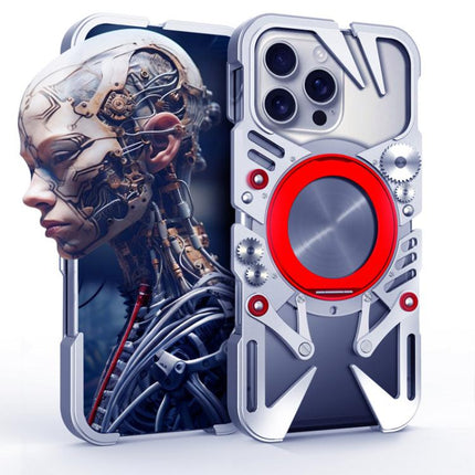 Rotating Bracket MagSafe Hollow Metal Phone Case with Lanyard, For iPhone 17e / 16e, For iPhone 17 Pro Max, For iPhone 17 Pro, For iPhone 17, For iPhone 16 Pro Max, For iPhone 16 Pro, For iPhone 16 Plus, For iPhone 16