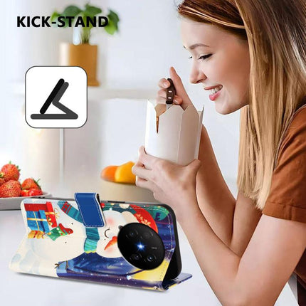 Christmas Series Buckle Leather Phone Case with Hand Strap, For Huawei Mate 70 Air