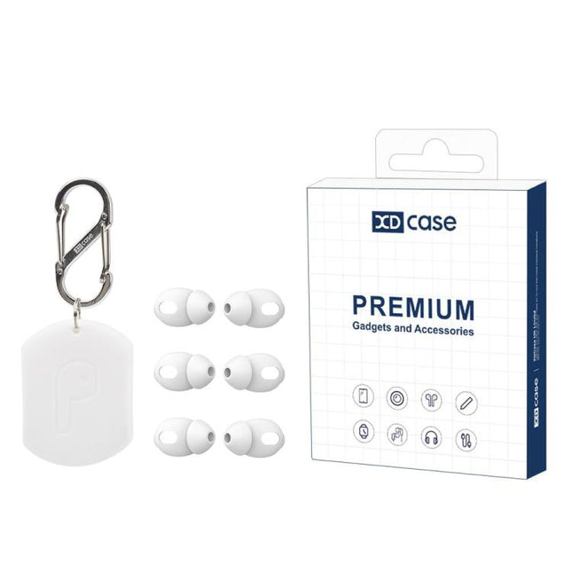 XDcase 3 Pairs Silicone Cover Ear Caps with Storage Case & Carabiner, For AirPods 4