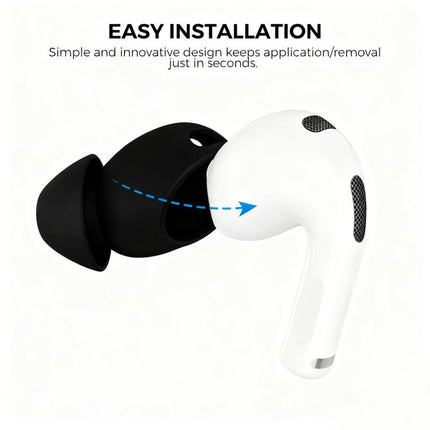 XDcase 3 Pairs Silicone Cover Ear Caps with Storage Case & Carabiner, For AirPods 4