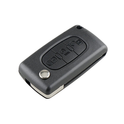 Car 3-button Folding Key Shell Remote Control Case for Peugeot / Citroen