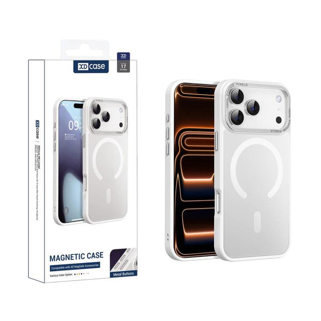 XDcase Metal Lens Frame Skin Feel Magnetic Phone Case, For iPhone 17 Pro, For iPhone 17