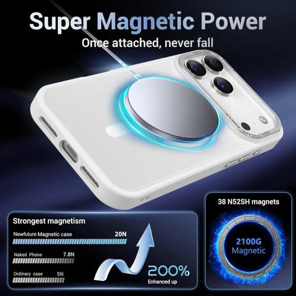 XDcase Metal Lens Frame Skin Feel Magnetic Phone Case, For iPhone 17 Pro, For iPhone 17