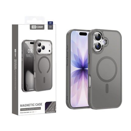 XDcase Metal Lens Frame Skin Feel Magnetic Phone Case, For iPhone 17 Pro, For iPhone 17