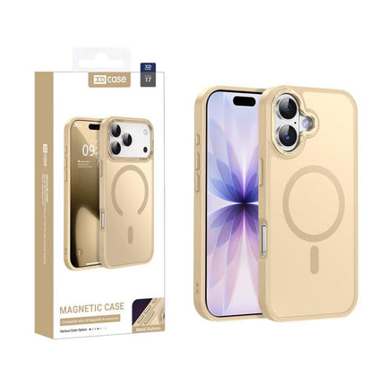 XDcase Metal Lens Frame Skin Feel Magnetic Phone Case, For iPhone 17 Pro, For iPhone 17