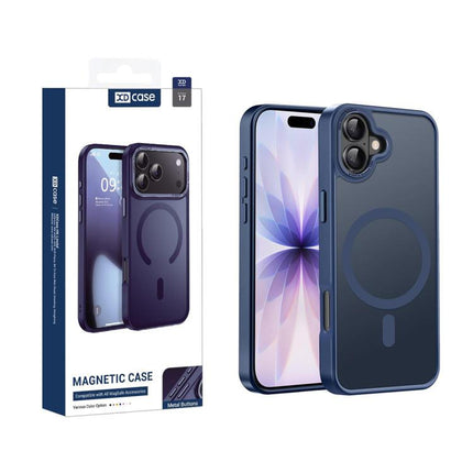 XDcase Metal Lens Frame Skin Feel Magnetic Phone Case, For iPhone 17 Pro, For iPhone 17