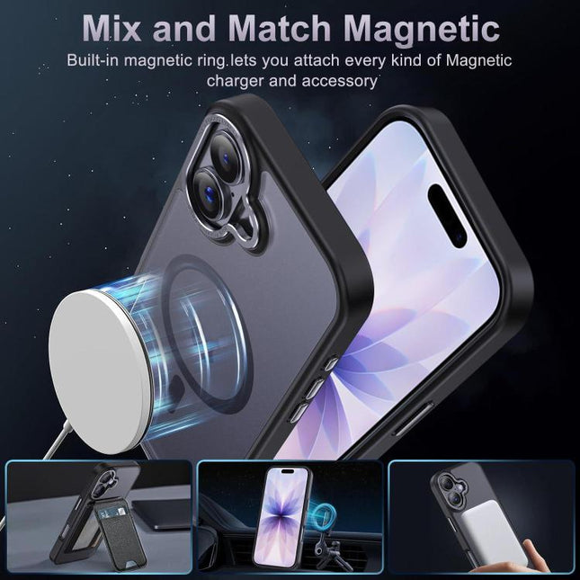 XDcase Metal Lens Frame Skin Feel Magnetic Phone Case, For iPhone 18, For iPhone 18 Pro, For iPhone 18 Pro Max, For iPhone 17 Pro Max