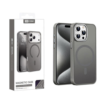 XDcase Metal Lens Frame Skin Feel Magnetic Phone Case, For iPhone 16 Pro Max, For iPhone 16 Pro, For iPhone 15 Pro Max, For iPhone 15 Pro