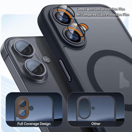 XDcase Skin Feel Magnetic Frosted Phone Case with Lens Film, For iPhone 15 Pro Max, For iPhone 15 Pro, For iPhone 15, For iPhone 14 Plus, For iPhone 14, For iPhone 14 Pro, For iPhone 14 Pro Max