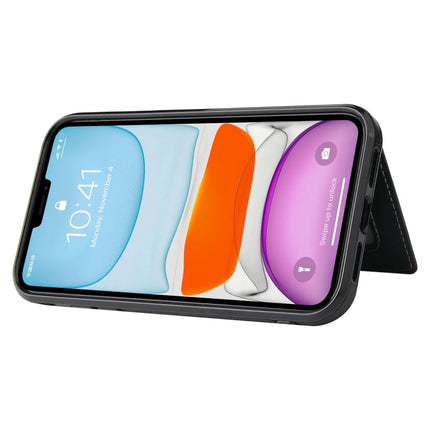 PU + TPU + PC  Shockproof Back Cover Case with Card Slot & Holder, For iPhone 12 / 12 Pro, For iPhone 12 Pro Max, For iPhone XS / X, For iPhone XR