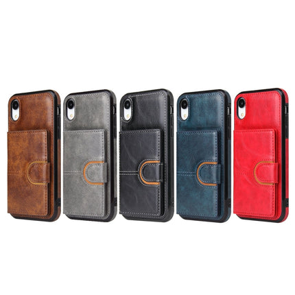 PU + TPU + PC  Shockproof Back Cover Case with Card Slot & Holder, For iPhone XS Max